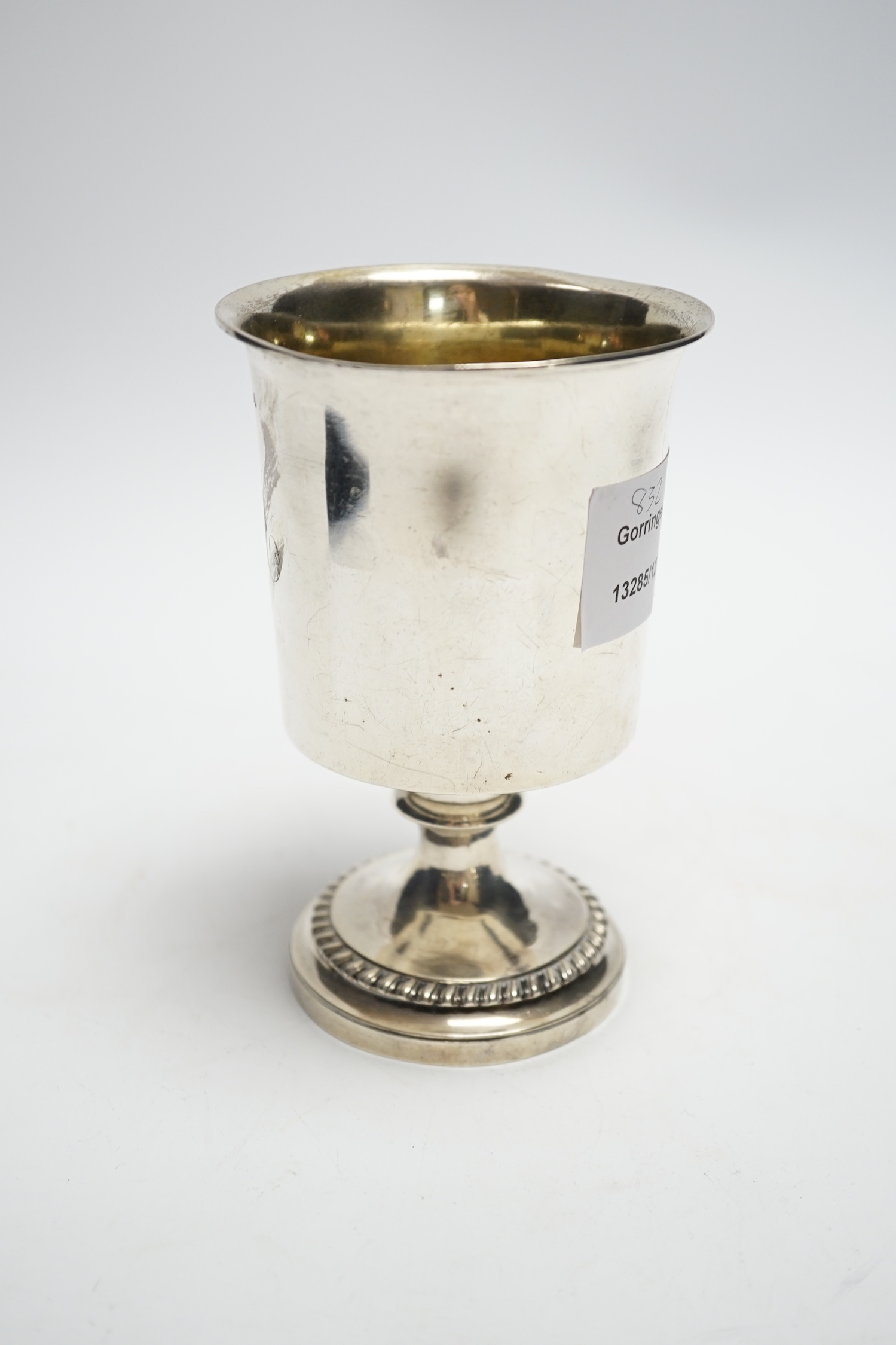 A George III silver goblet by Eames & Barnard, London, 1815, 14.7cm, 7.5oz.